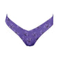 Purple floral bikini bottom on a white background