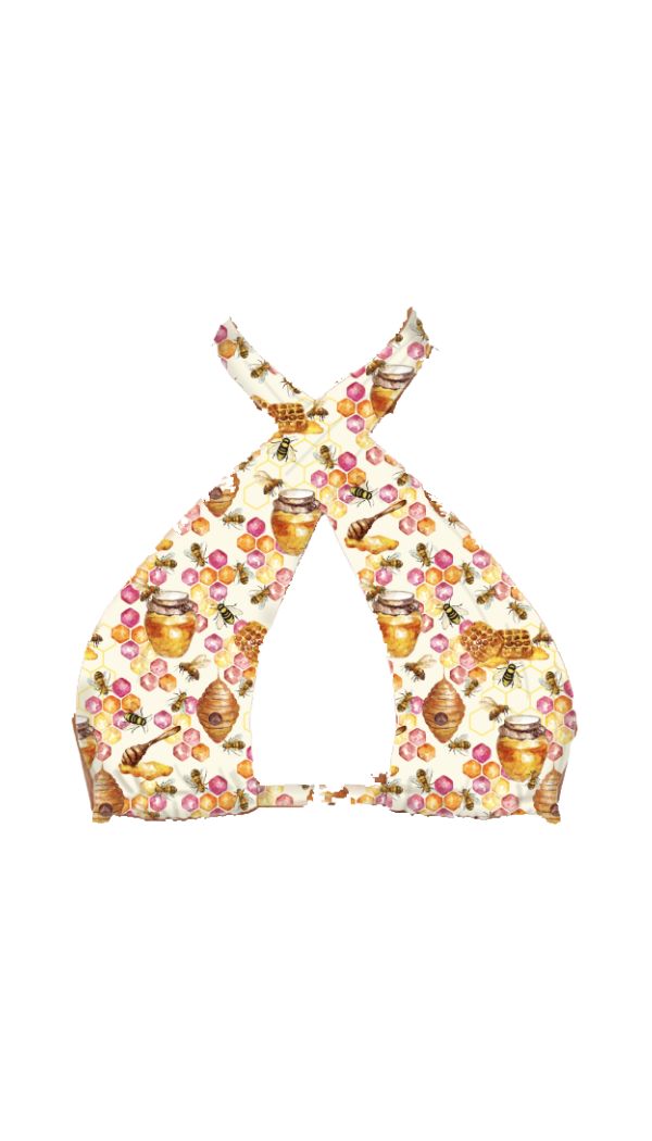 Ruth Reversible Bikini Top in Oh, Honey